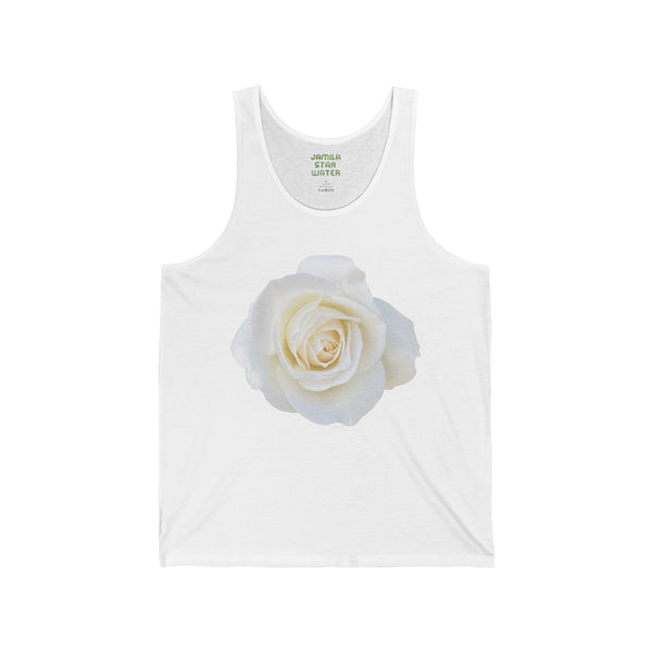 White Rose Unisex Jersey Tank