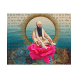 Sikh Guru Watercolor Poster — Textured Matte Spiritual Wall Art