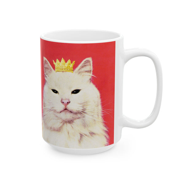 Royal Pink Kitty Ceramic Mug, (11oz, 15oz)