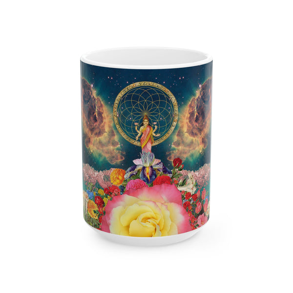 Lakshmi Rose Ceramic Mug, (11oz, 15oz)