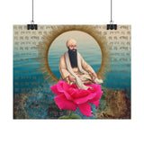 Sikh Guru Watercolor Poster — Textured Matte Spiritual Wall Art