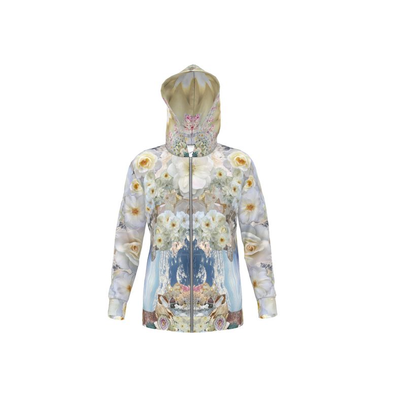 White Rose Crystal Hoodie