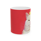 Royal Pink Kitty Ceramic Mug, (11oz, 15oz)
