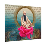 Sikh Guru Watercolor Poster — Textured Matte Spiritual Wall Art