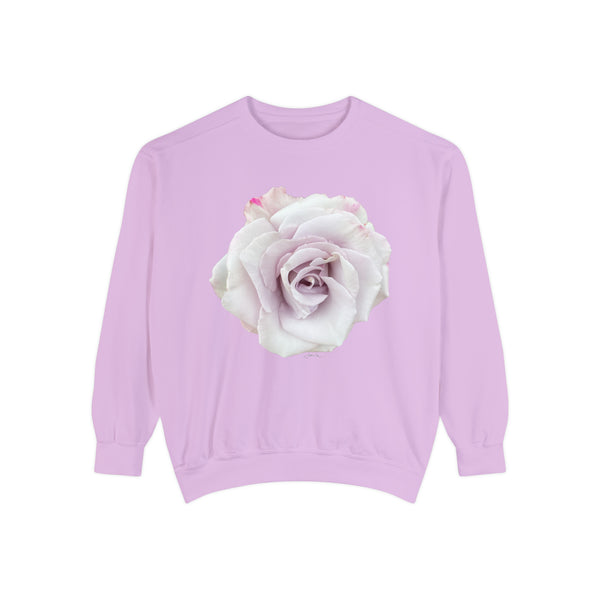Lavender Rose Unisex Garment-Dyed Sweatshirt