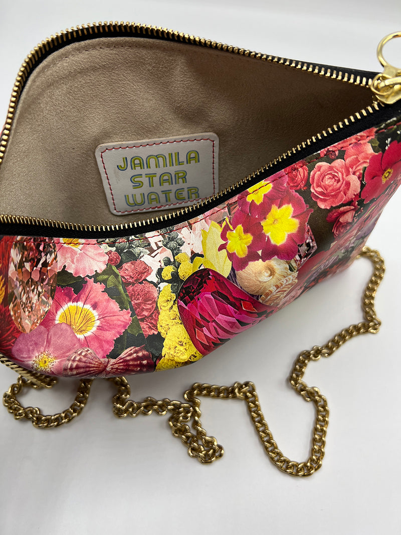 Flower Treasures Crossbody Leather Bag