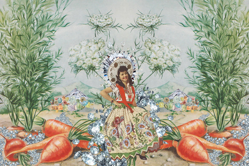 Diamond Carrot Queen Canvas Wrap Print