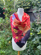 INDESTRUCTIBLE SPIRIT // Vajra Rose Cotton Silk Square Scarf