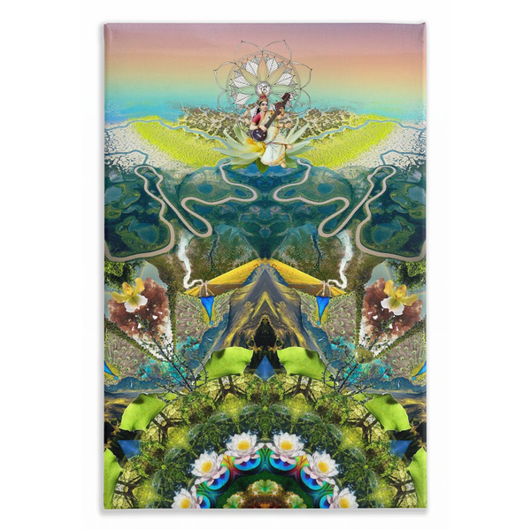 Saraswati River Traditional Stretched Canvas Print
