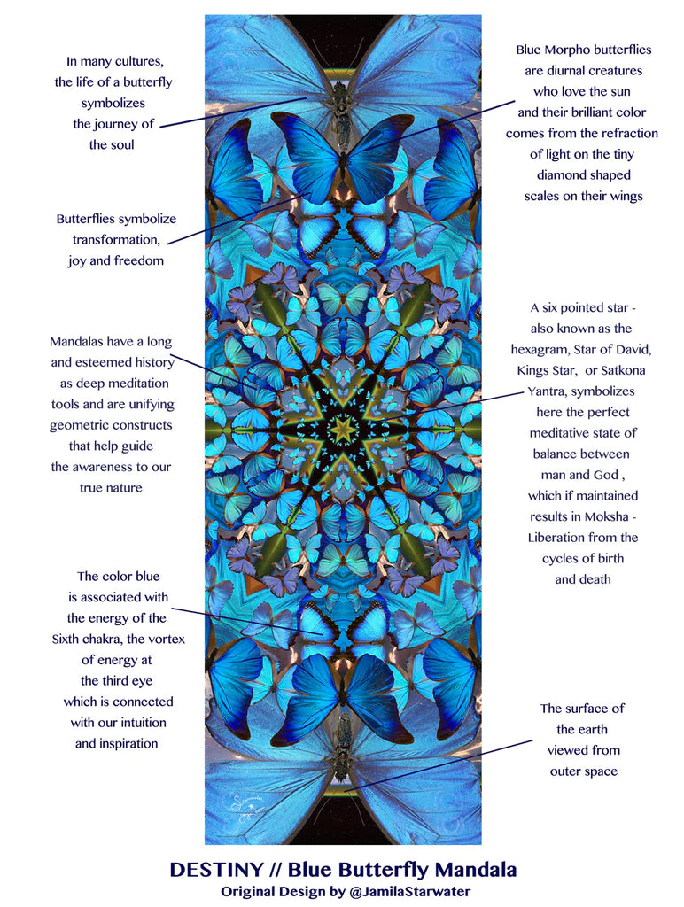DESTINY // Blue Butterfly Yoga Mat