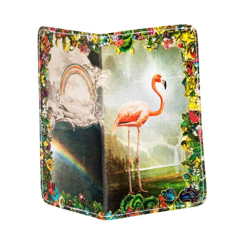 Flamingo Rainbow Paradise Business, Credit Card& ID Holder