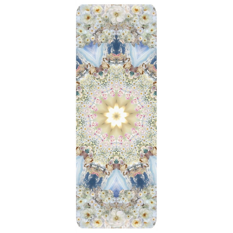 PEACE // White Rose Crystal Yoga Mat