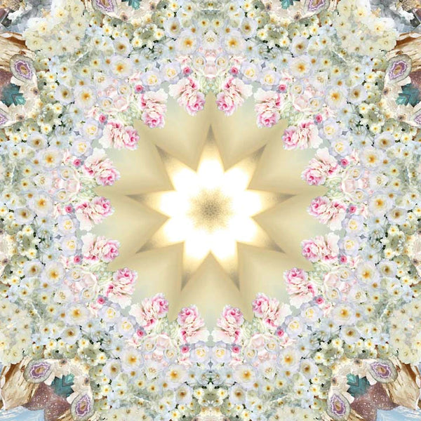 PEACE // White Rose Crystal Yoga Mat