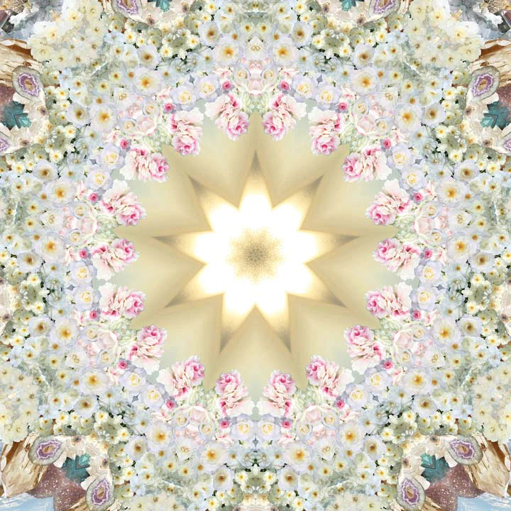PEACE // White Rose Crystal Yoga Mat