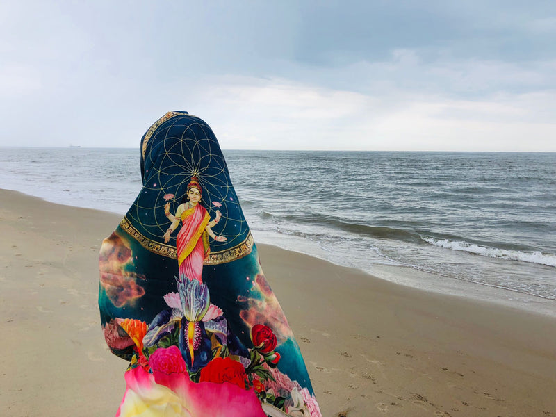 Lakshmi Rose Portal Silk Wrap