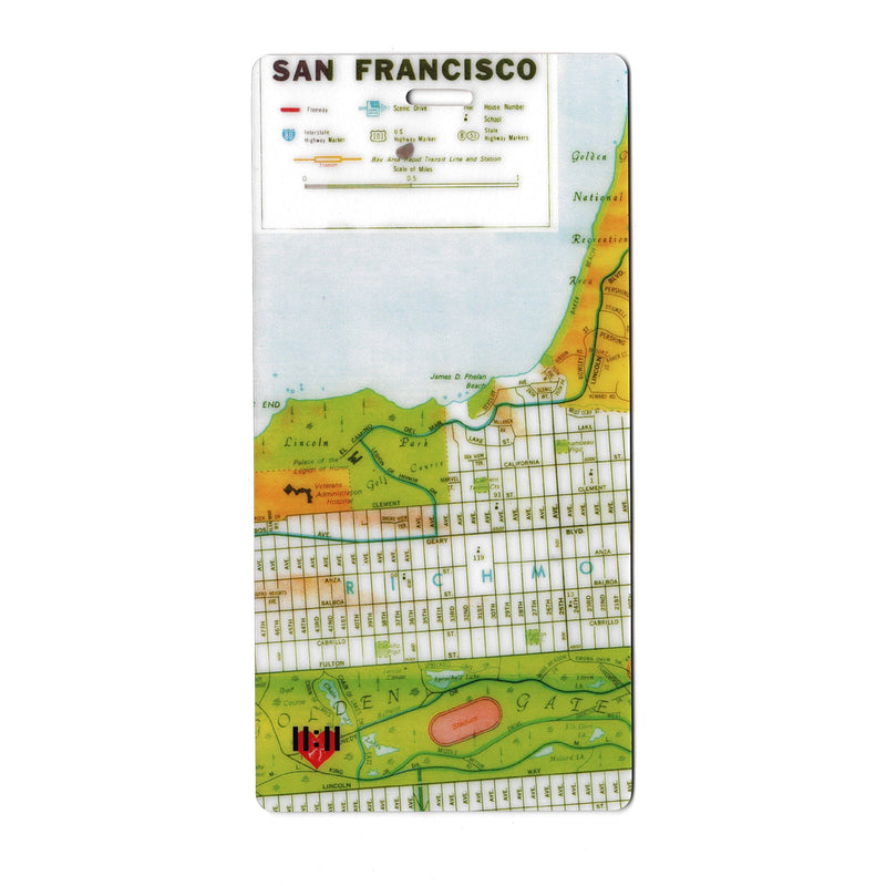 San Francisco Map Luggage Tags
