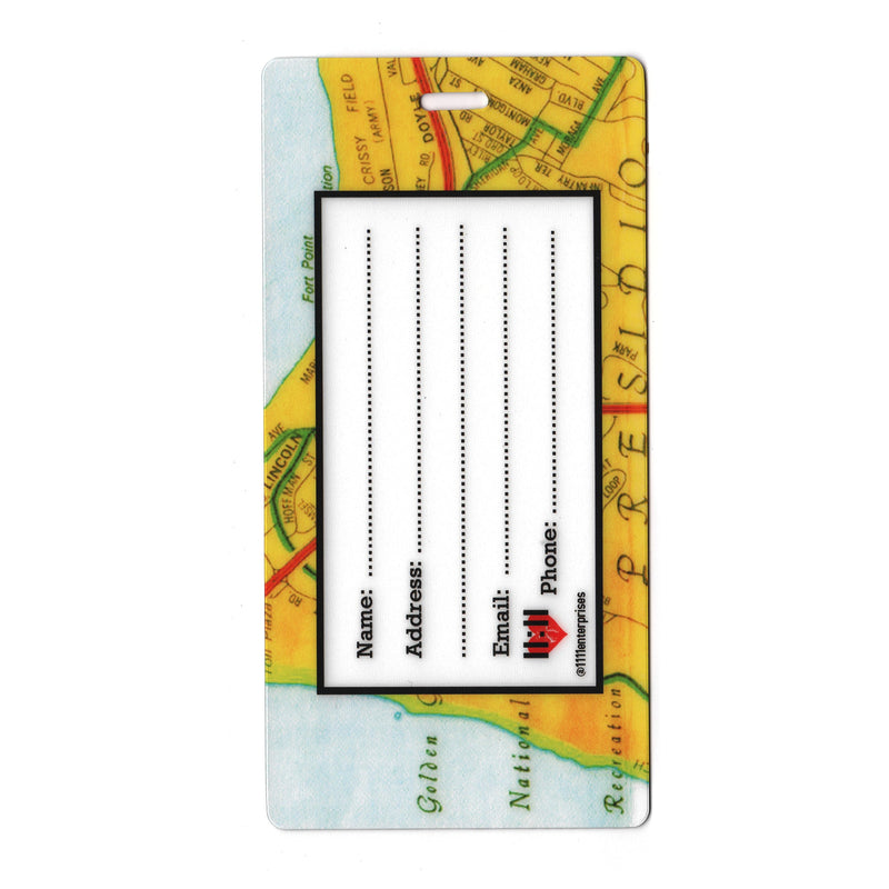 San Francisco Map Luggage Tags
