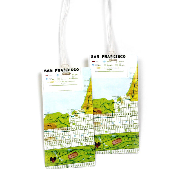 San Francisco Map Luggage Tags