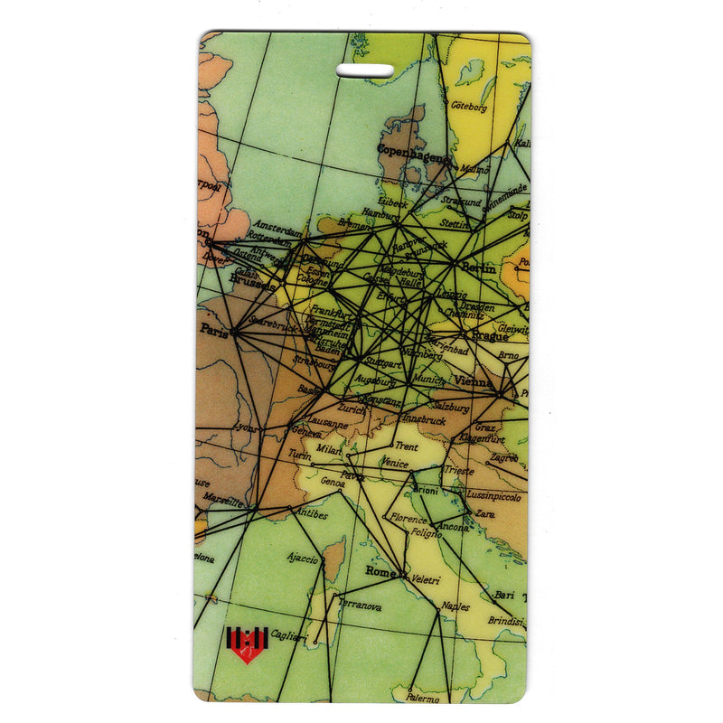 Airways Map Luggage Tags