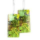 Airways Map Luggage Tags