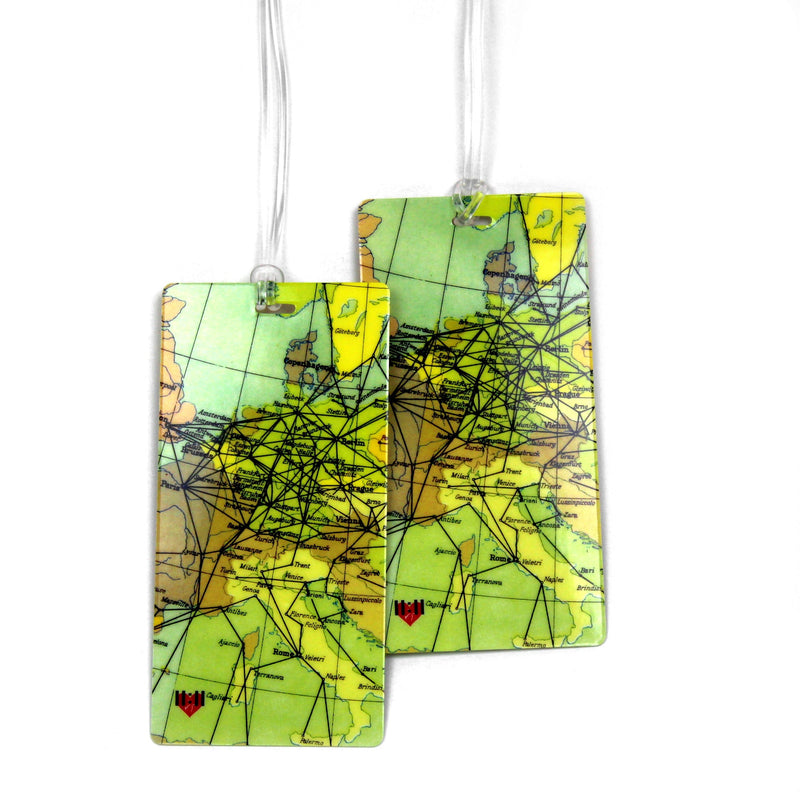 Airways Map Luggage Tags