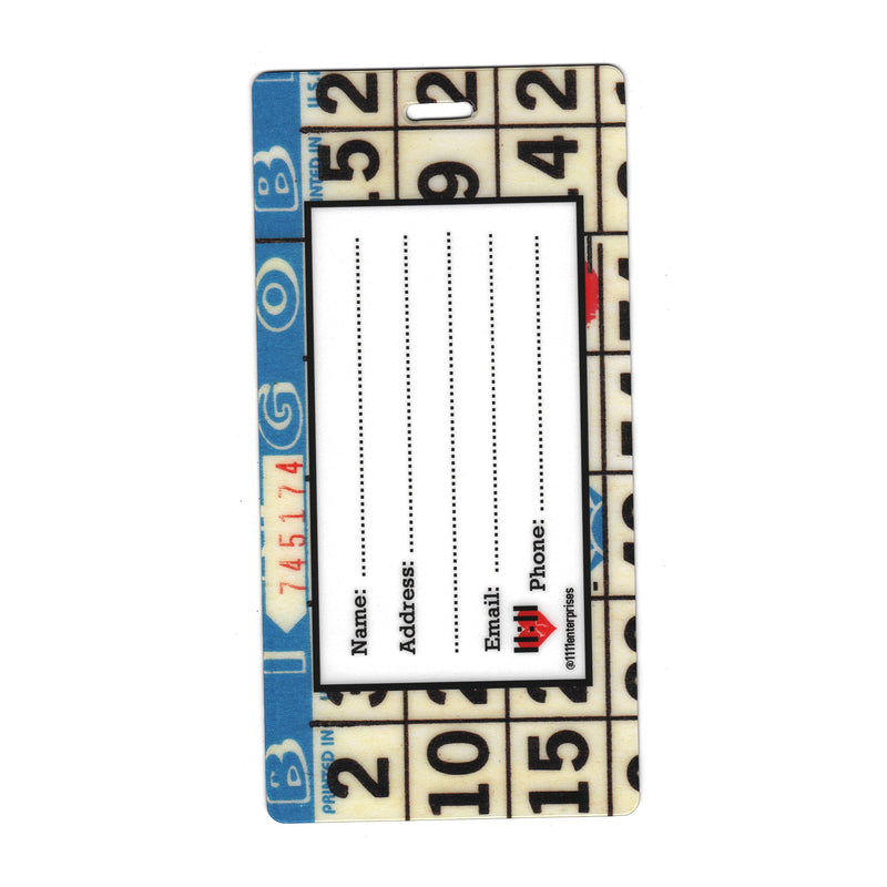 Blue Bingo Card Luggage Tags