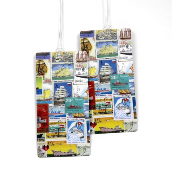 Ships Postage Stamps Luggage Tags