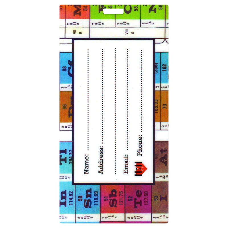 Periodic Table Luggage Tags
