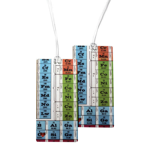 Periodic Table Luggage Tags