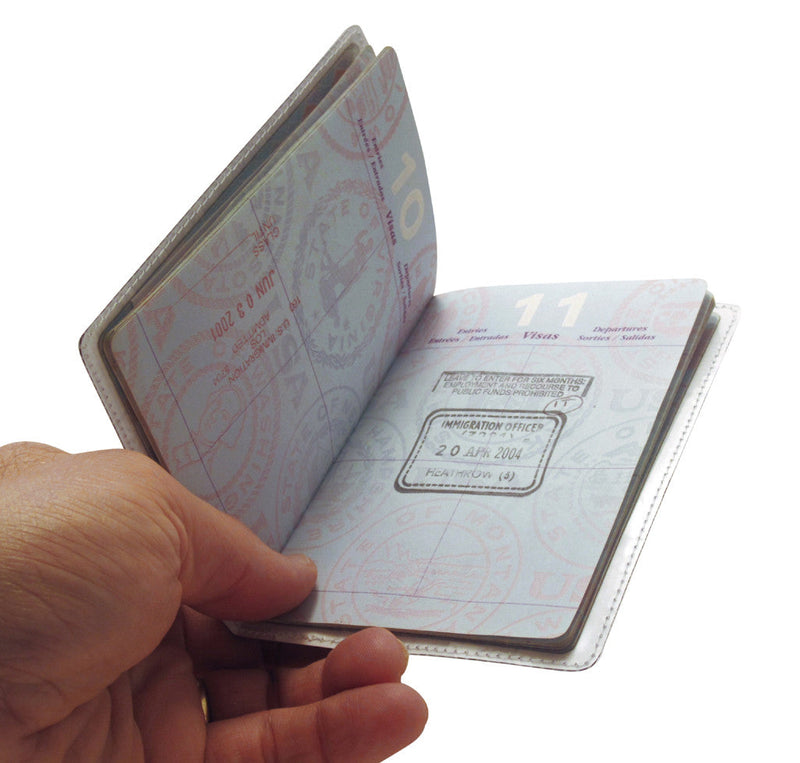 Royal White Kitty Passport Holder