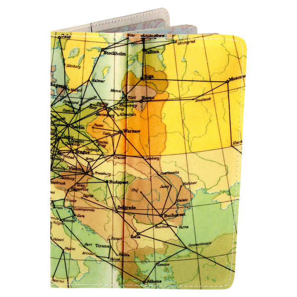 Airways Map Travel Passport Holder