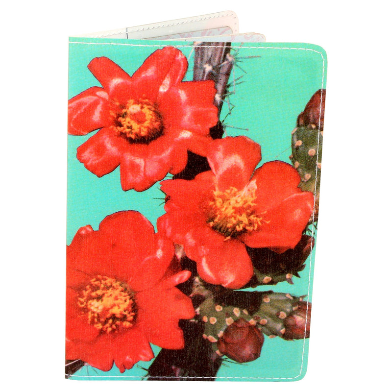 Cactus Flower Passport Holder