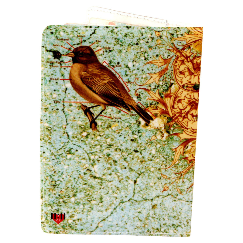 Ornate Bird Passport Holder