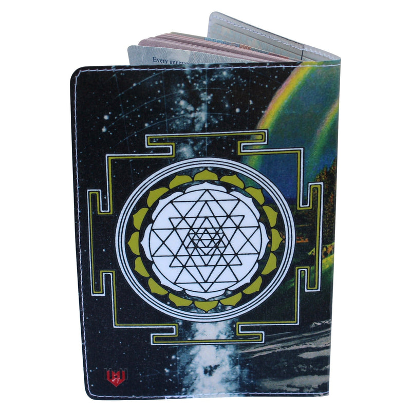 Zebra Magic Sri Yantra Passport Holder