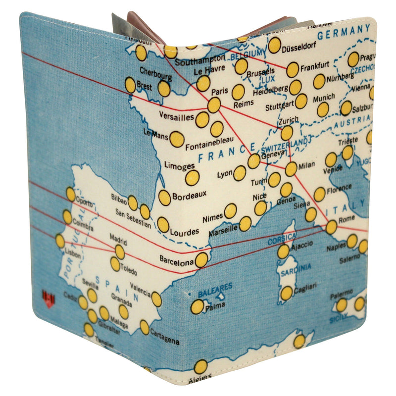 Map of Europe Passport Holder