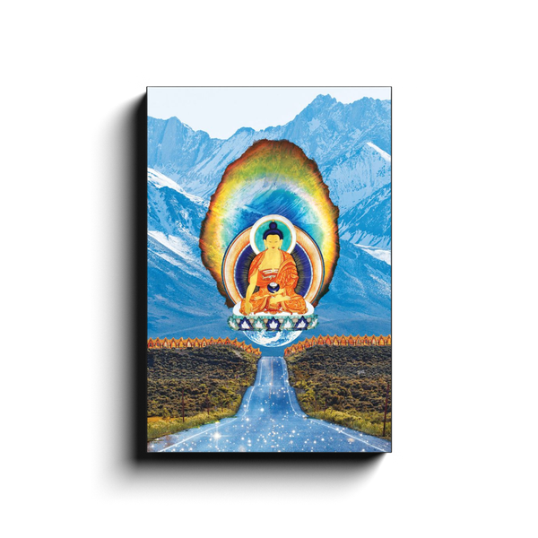 Diamond Buddha Road Canvas Wrap Print