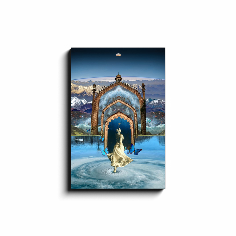 Into the Blue Ethers Canvas Wrap Print