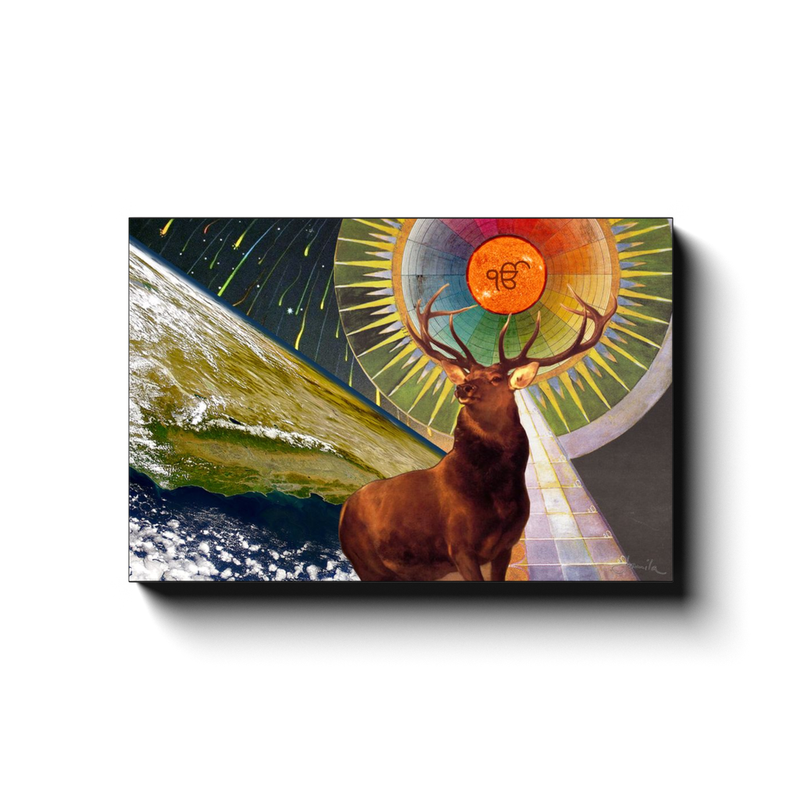 Radiant Buck Canvas Wrap Print