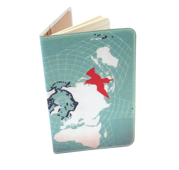 Blue Bird Map Moleskine Pocket Notebook