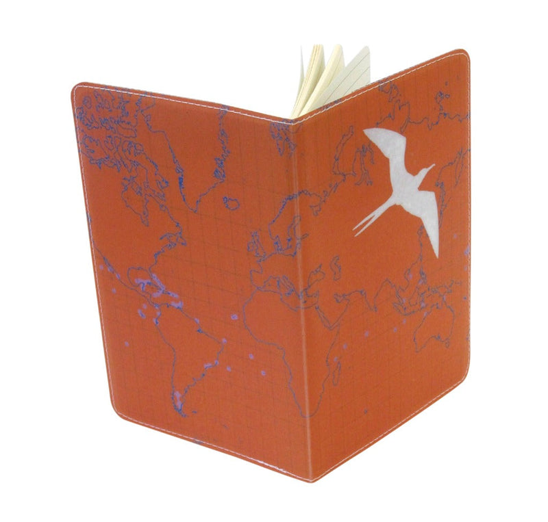 Orange Bird Map Moleskine Pocket Notebook