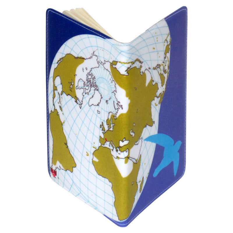 Purple Bird Map Moleskine Pocket Notebook